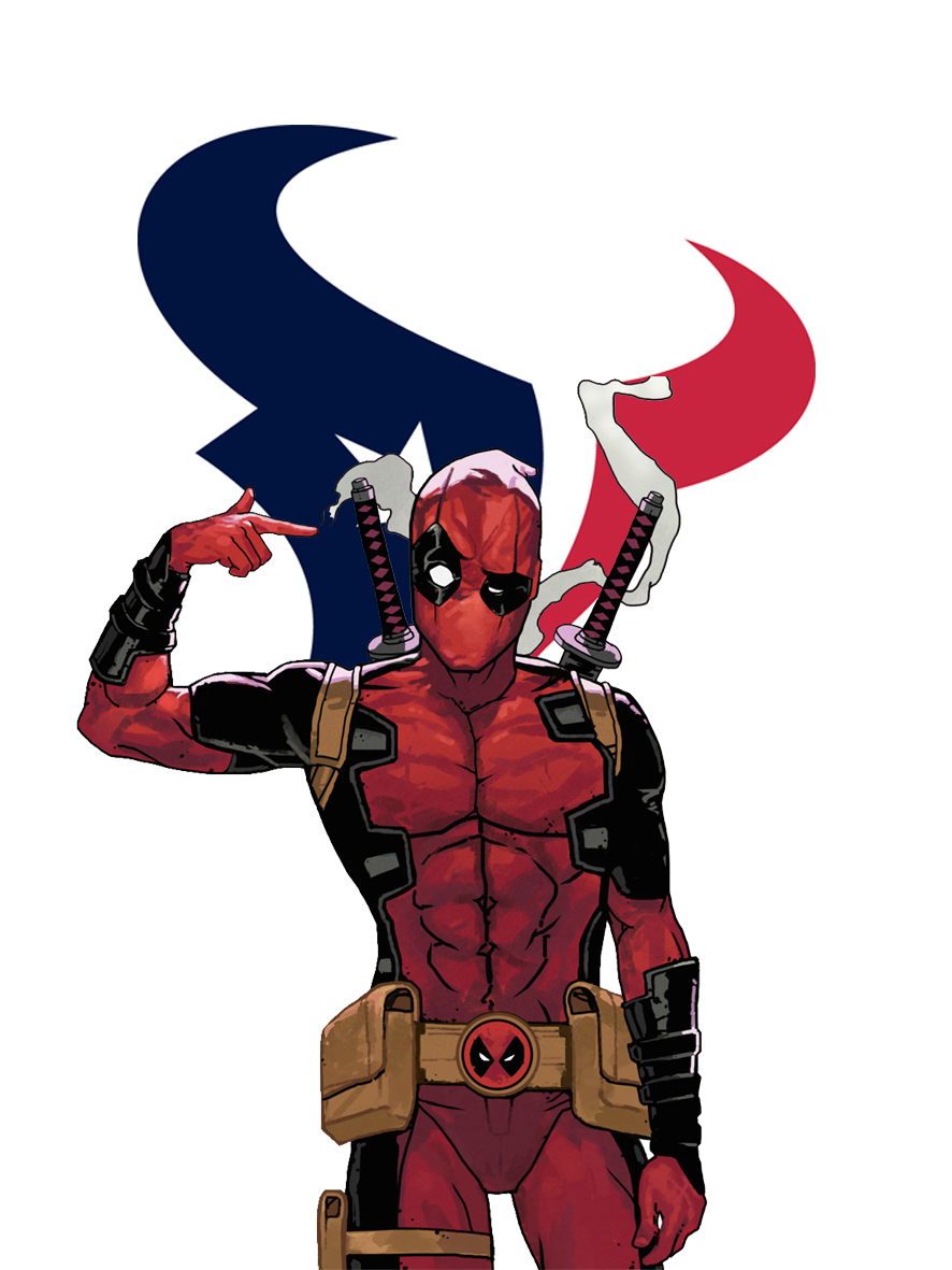 Houston Texans Deadpool Logo vinyl decal